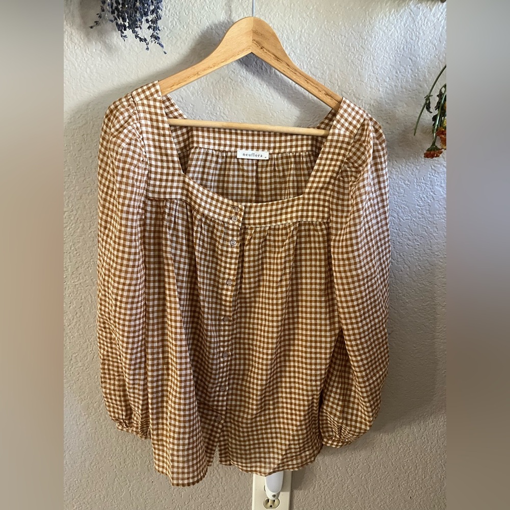 Neuflora Chesapeake gingham blouse